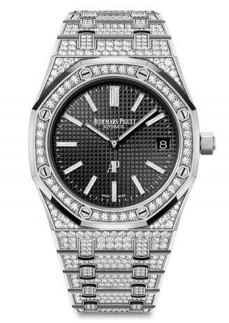 Audemars Piguet Royal Oak Extra-Thin White Gold Diamond Replica watch 15202BC.ZZ.1241BC.03